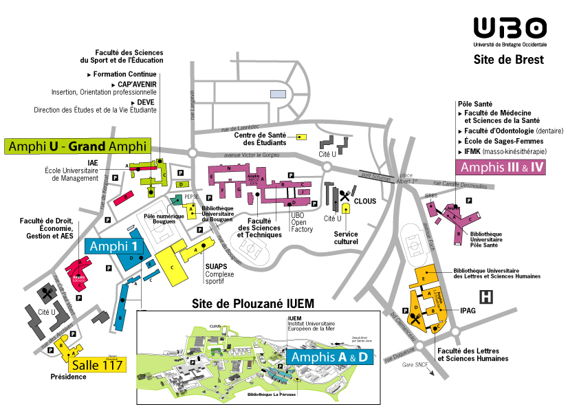 Plan des amphis