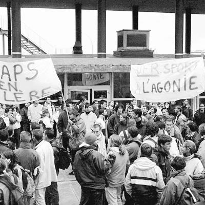 manifestation des étudiants en Staps