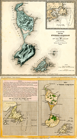 Cartes des îles de Saint-Pierre et Miquelon