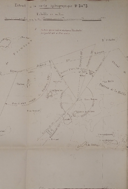 Extrait de carte hydrographique d'Ouessant