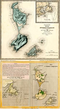 Cartes des îles de Saint-Pierre et Miquelon