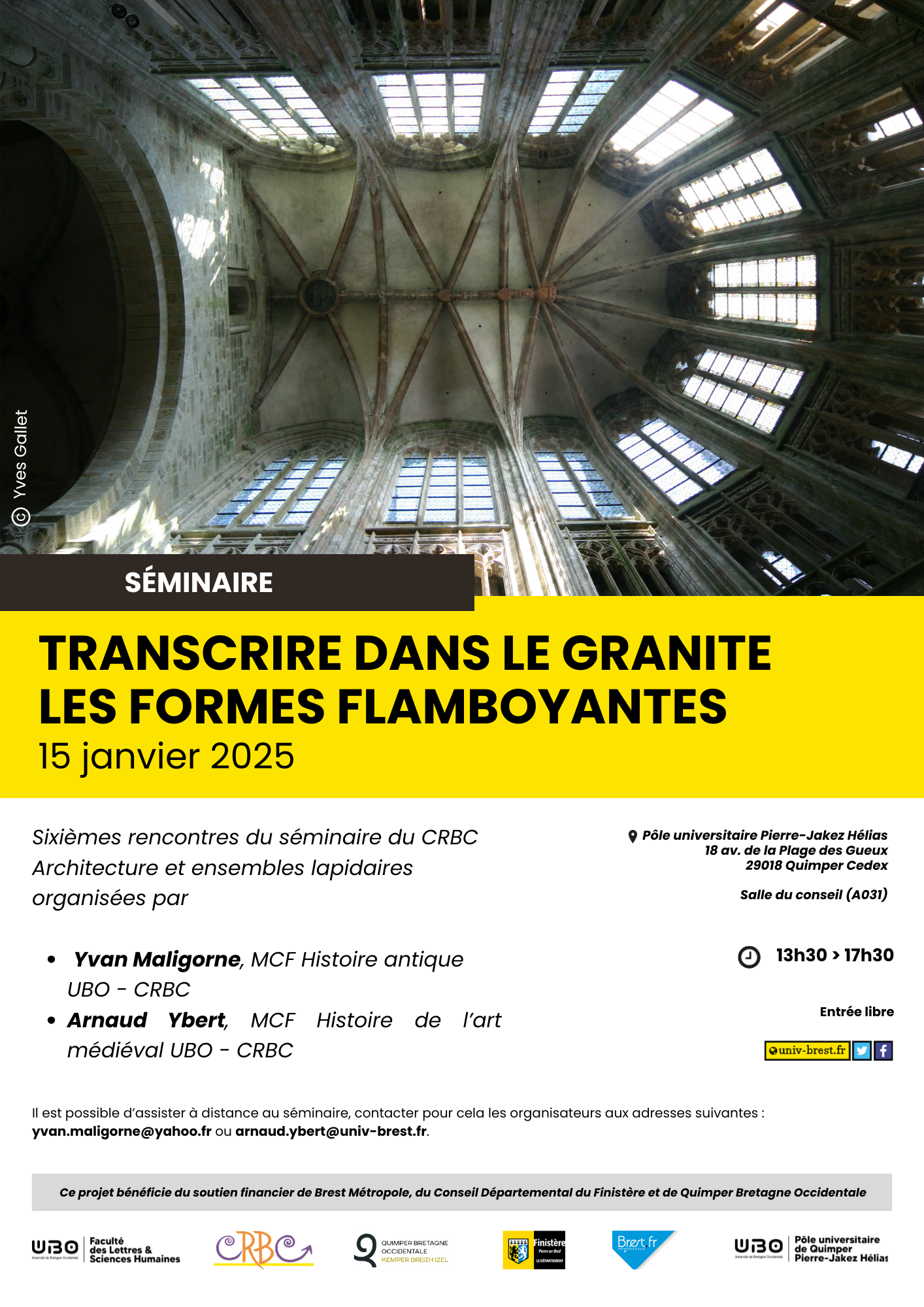 Affiche du séminaire du 15 janvier 2025