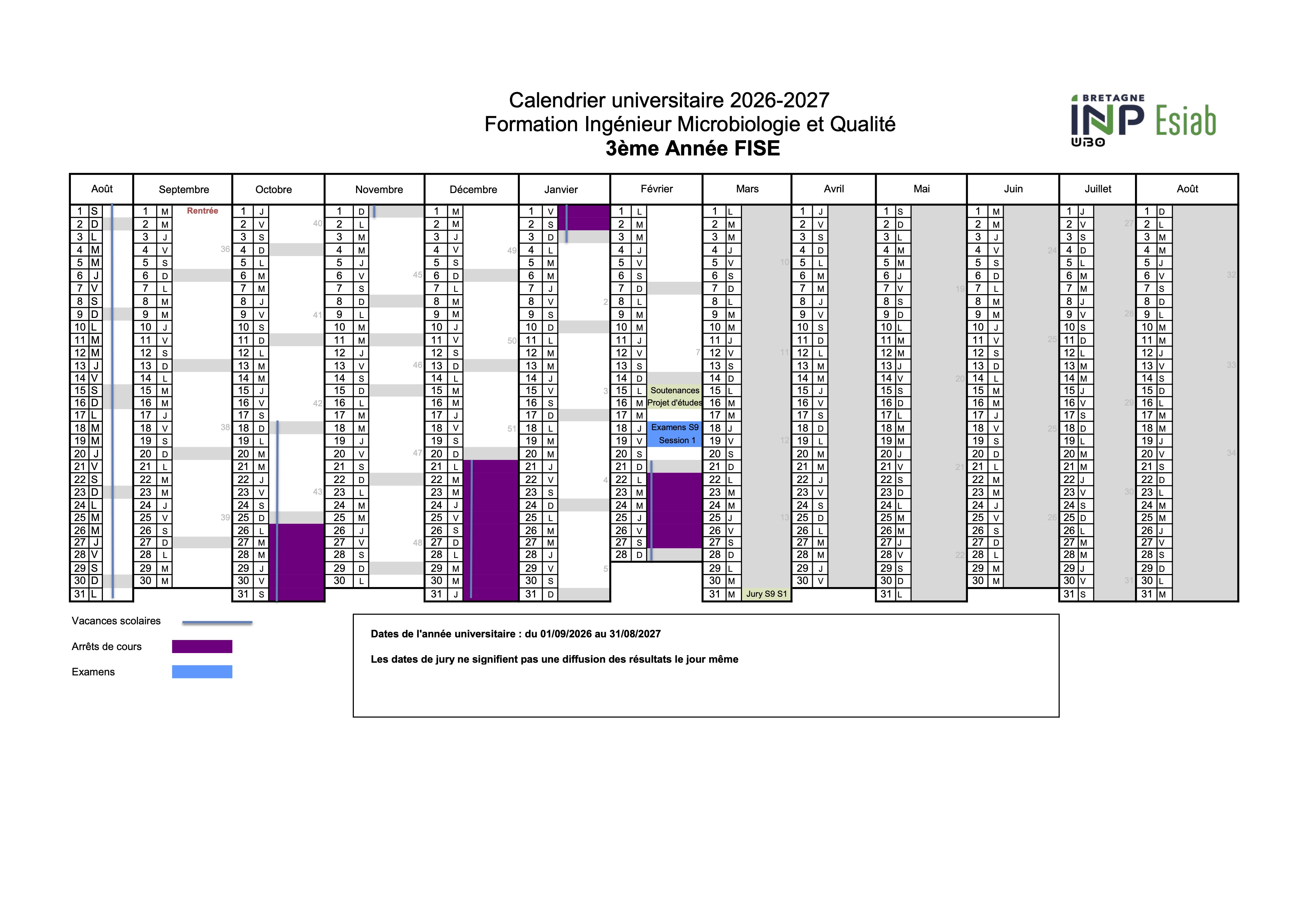 CalendrierFISE3A