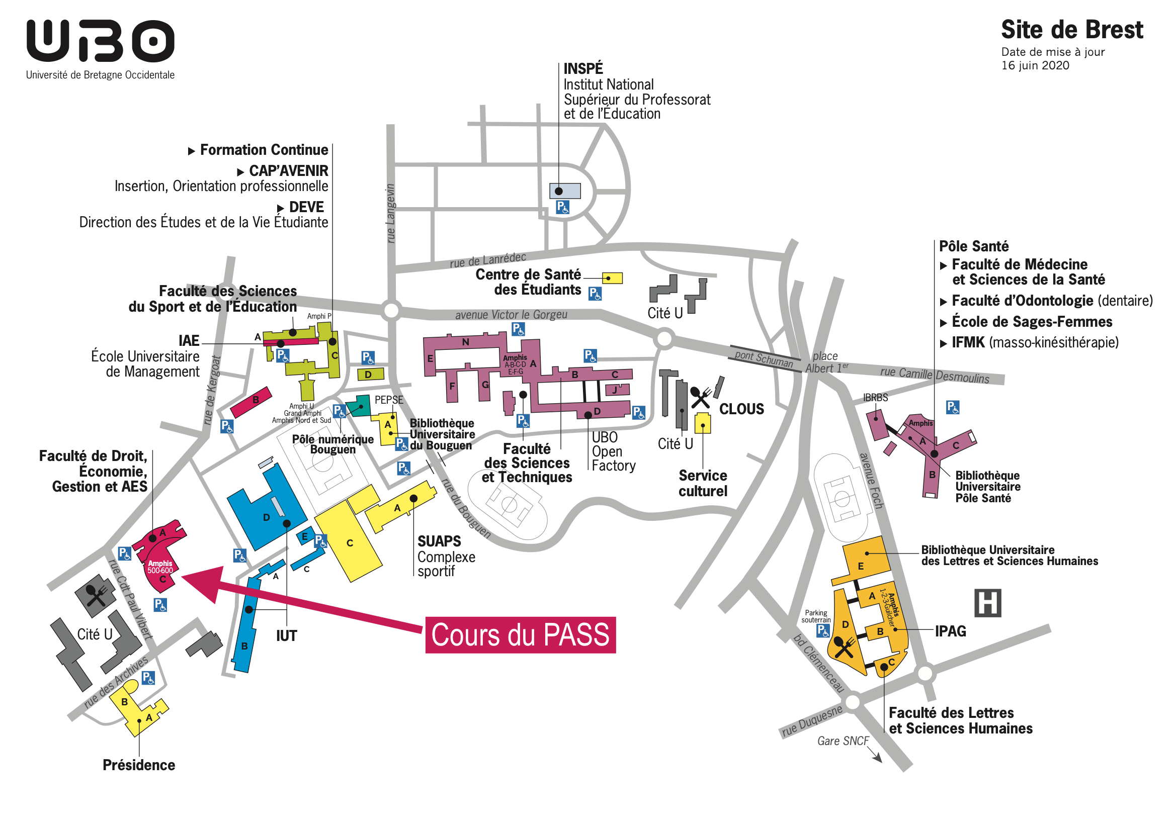 plan du campus cours du pass