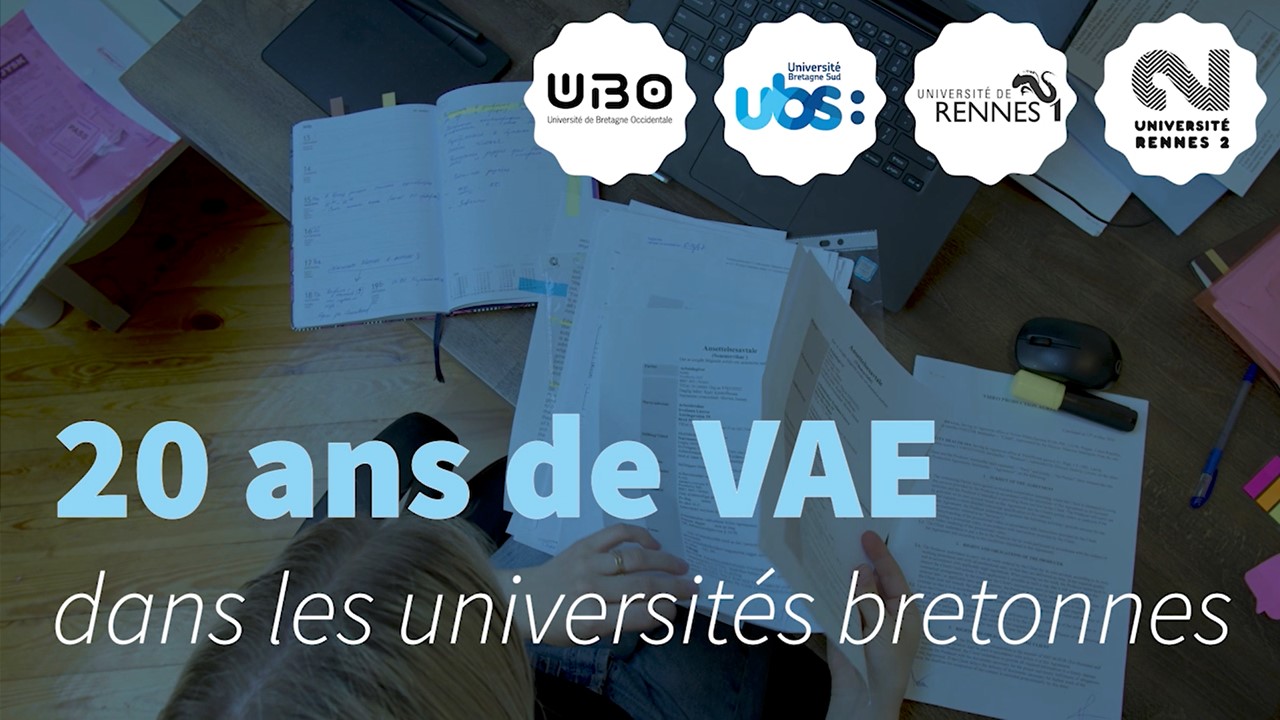 Visuel pour présenter les 20 asn de la VAE dans les universités bretonnes
