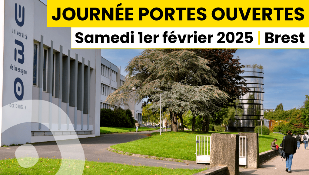 Visuel pour présentzer la journée portes ouvertes 2025 de l'UBO - Brest