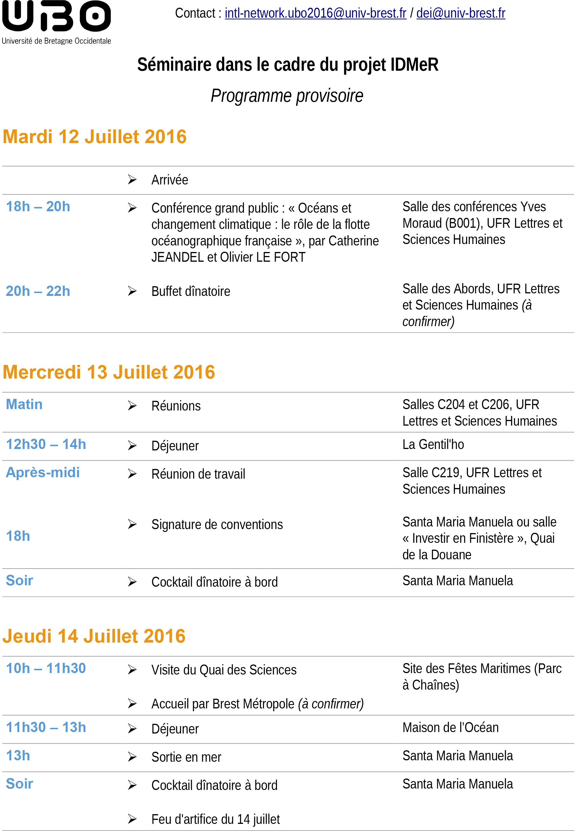 Séminaire dans le cadre du projet IDMeR