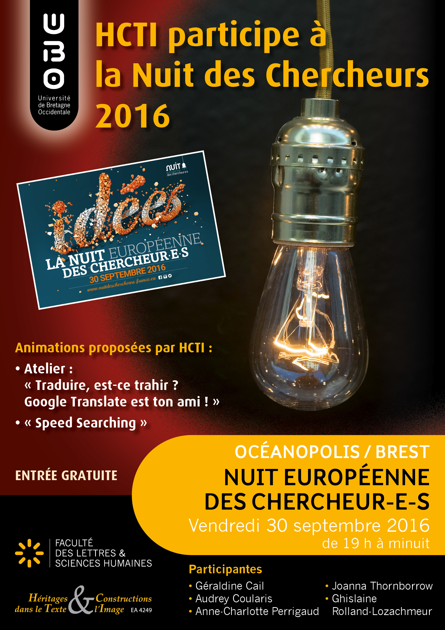 Nuit européenne des Chercheurs 2016 