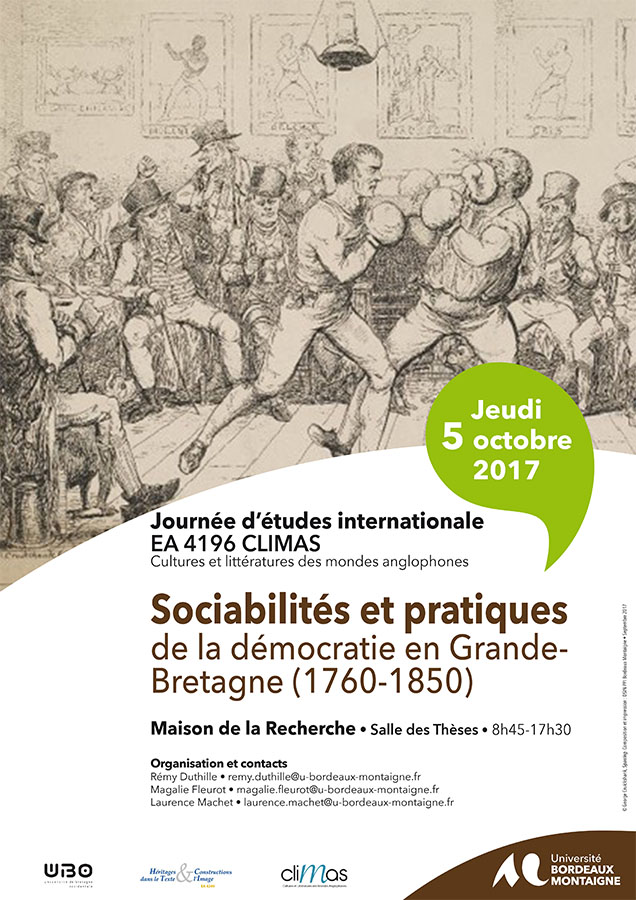 Sociabilités et pratiques de la démocratie en Grande-Bretagne (1760-1850)