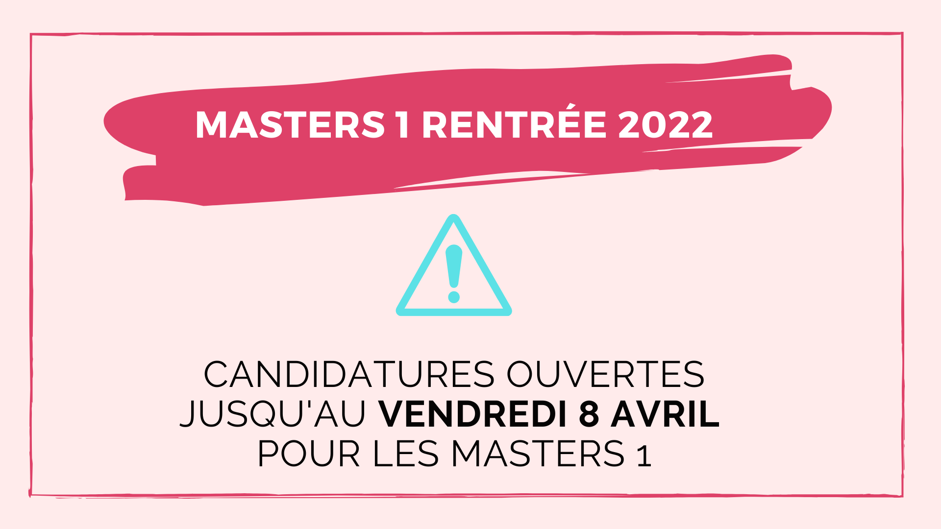 Candidatures Masters 1