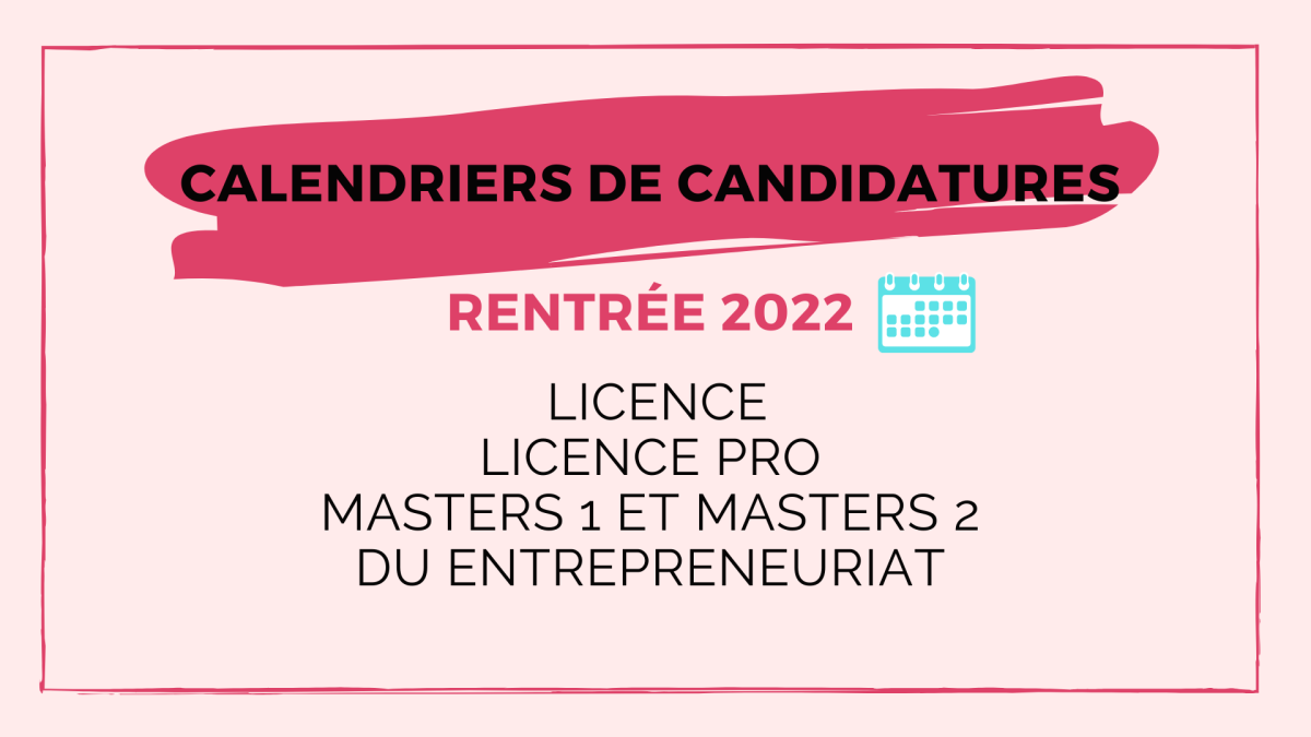 Calendriers rentrée 2022