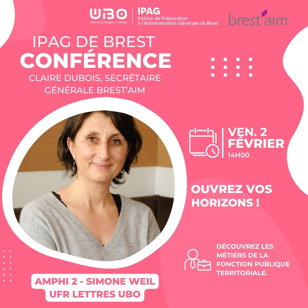 Claire Dubois, Secrétaire Générale de Brest'Aim,