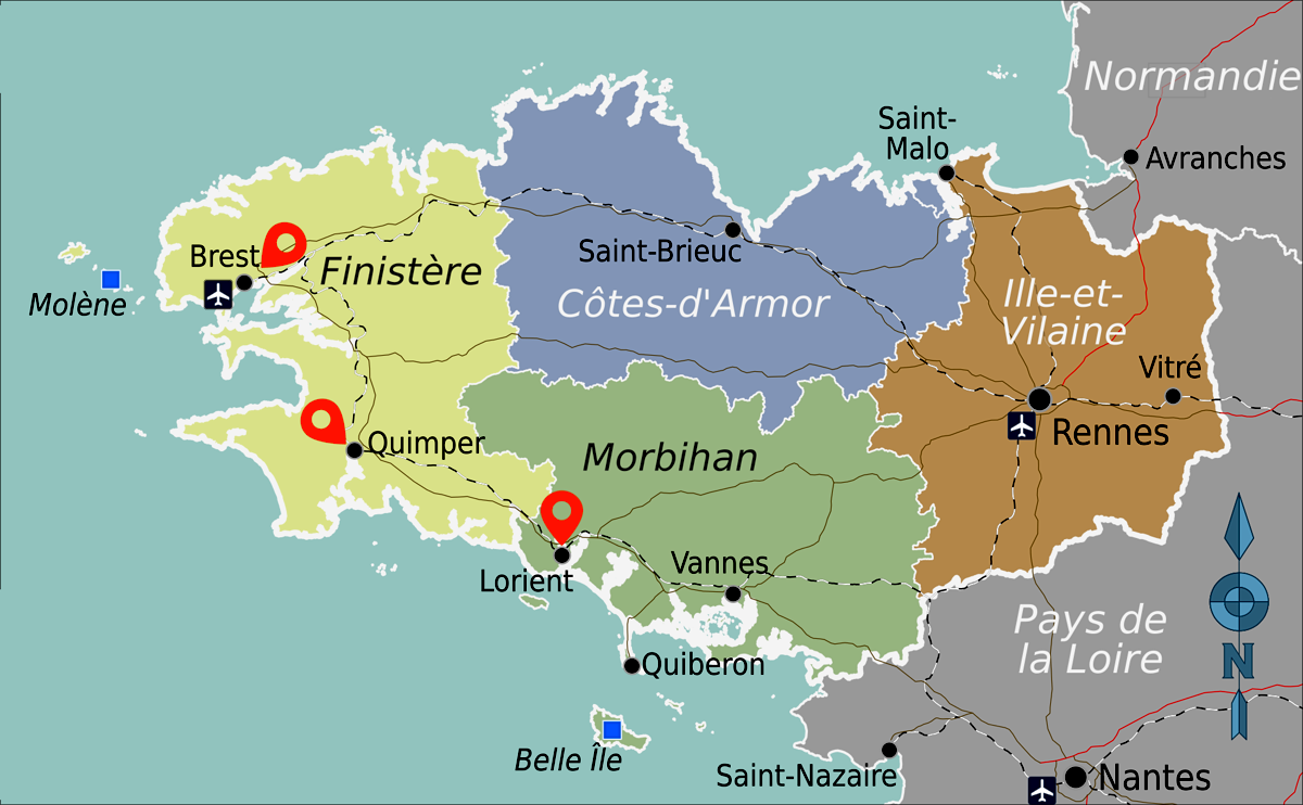 Carte Bretagne Sites Labo Géoarchitecture