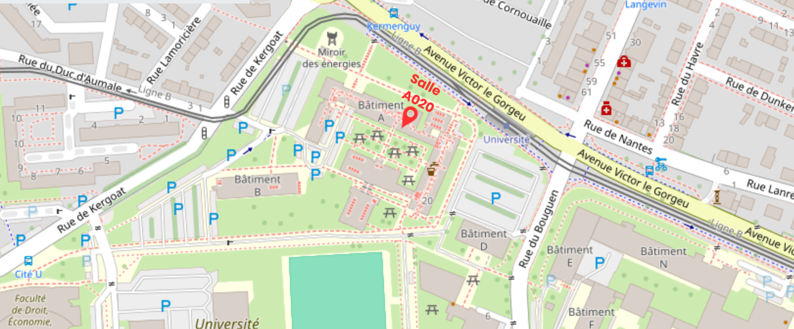 Plan Accès Salle A020
