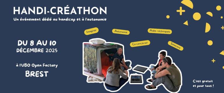 Handi-Créathon du 8 au 10 décembre : 3 journées dédiées au handicap et à la perte d’autonomie à Brest