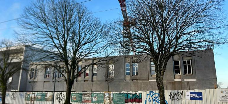 le chantier du futur pole santé avenue Foch