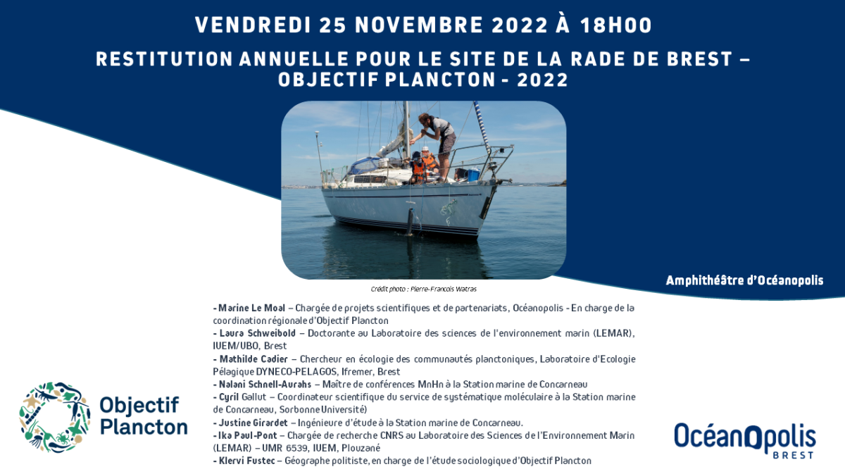 Conférence vendredi 25 novembre à 18h à Océanopolis