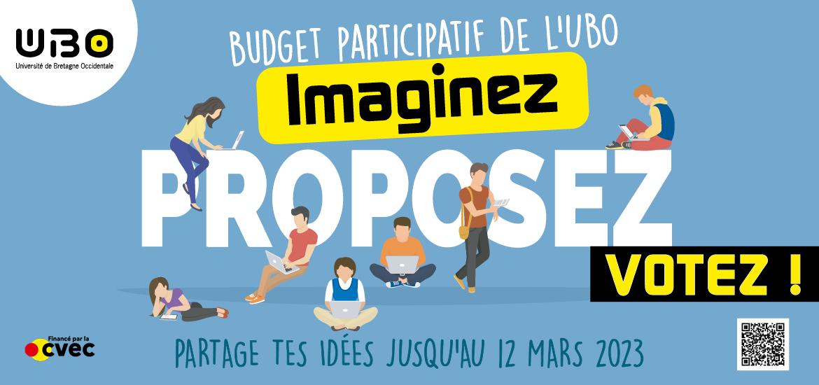 Illustration du budget participatif des étudiants version 2023 : imaginez, proposez, votez !