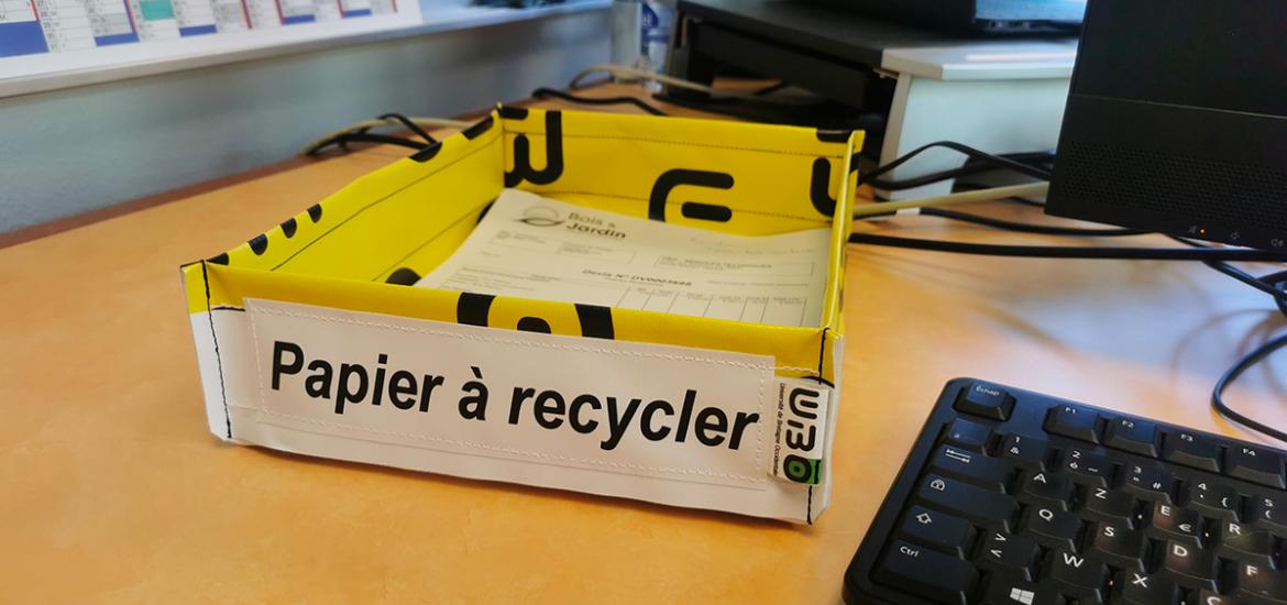 Banette de récupération du papier