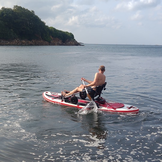 fauteuil roulant sur paddle